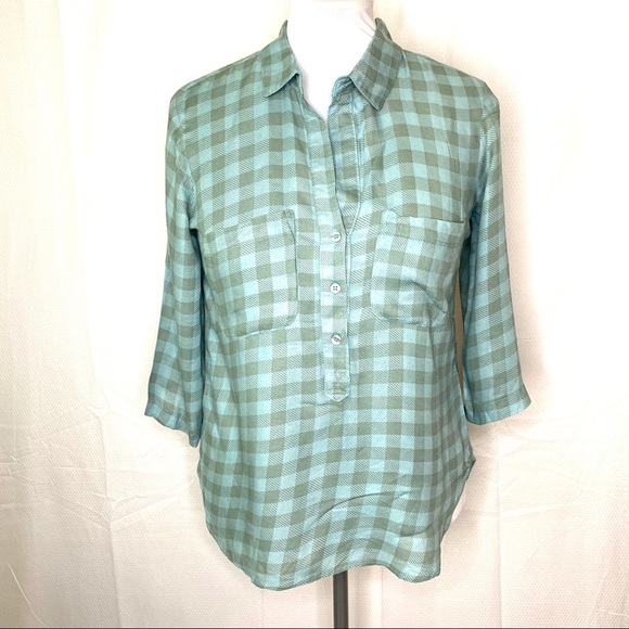 Bella Dahl Tunic Top Pullover  Checkered‎ - S - Picture 6 of 6